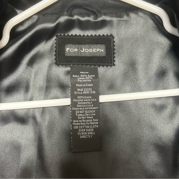 For Joseph Black Lined 100% Suede Leather Basic Jacket Women’s Size M - Picture 4 of 16